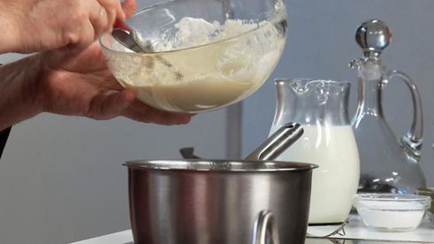 манные клецки с киселем