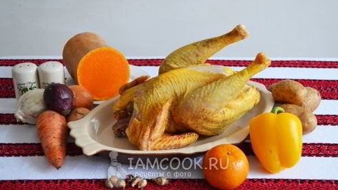 домашняя курица, запеченная в духовке