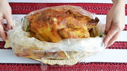 домашняя курица, запеченная в духовке