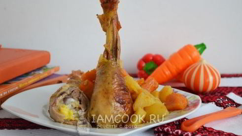 домашняя курица, запеченная в духовке