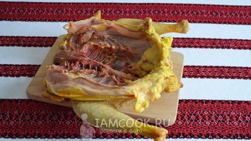 домашняя курица, запеченная в духовке