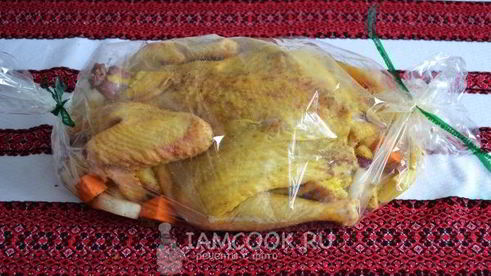 домашняя курица, запеченная в духовке