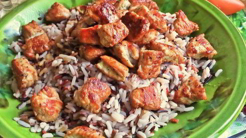 филе индейки с рисом