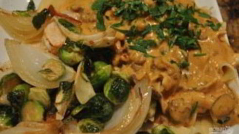 говядина под соусом бешамель