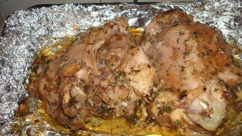 индейка маринованная с клюквенным соусом