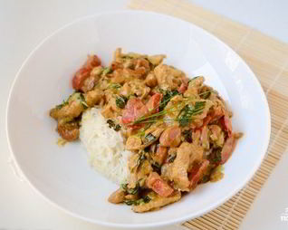 Индейка, жаренная кусочками