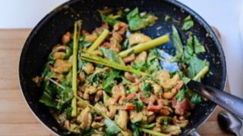 индейка, жаренная кусочками