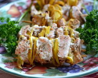 Кебаб с семгой