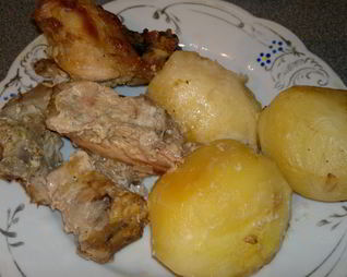 Кролик с картошкой в духовке