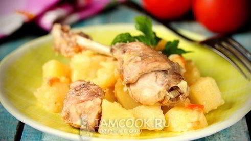 кролик тушеный с картошкой