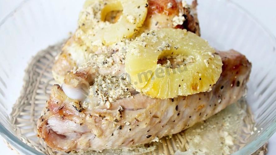 Рецепт крылья индейки в сметанном соусе с ананасами