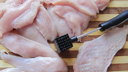 куриная грудка в шубке из шпината и соуса бешамель