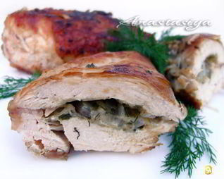 Куриное филе с сыром в кунжутной панировке