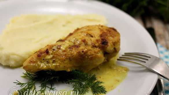 Рецепт Куриное филе в сливках в духовке