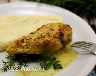 Куриное филе в сливках в духовке