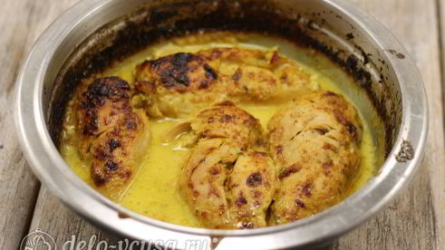 куриное филе в сливках в духовке