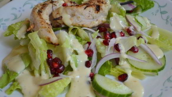 Рецепт Куриный кебаб с салатом