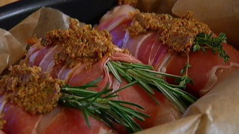 куриные грудки, фаршированные песто и рикоттой