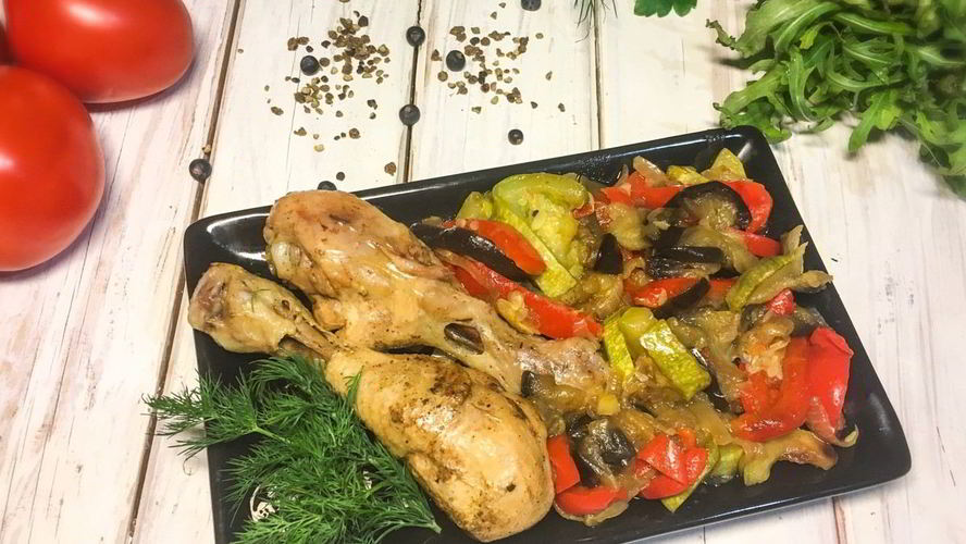 Рецепт куриные ножки с овощами