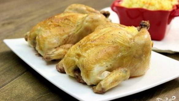 Рецепт Курица, фаршированная рисом