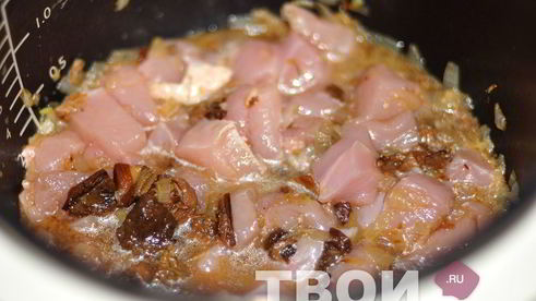 курица с грибами в мультиварке