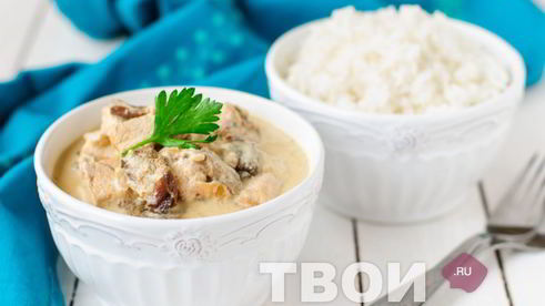 курица с грибами в мультиварке