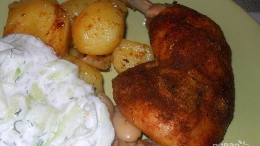 Рецепт курица с картошкой в рукаве в духовке