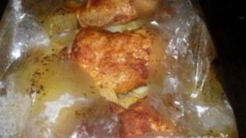курица с картошкой в рукаве в духовке