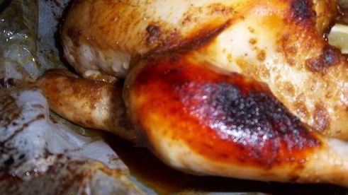 курица с лимоном под медово-соевым соусом