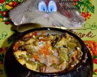 Курица в чугунке