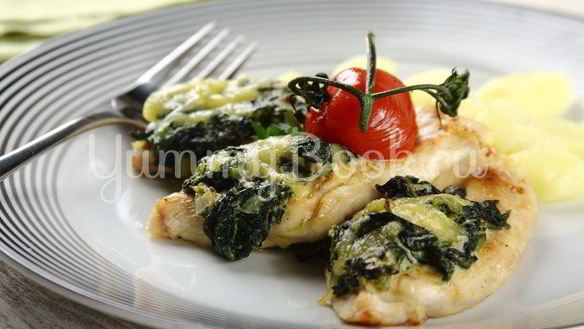 Рецепт Курица, запеченная со шпинатом