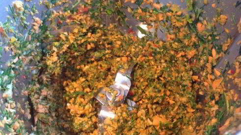 люля-кебаб из индейки с овощами