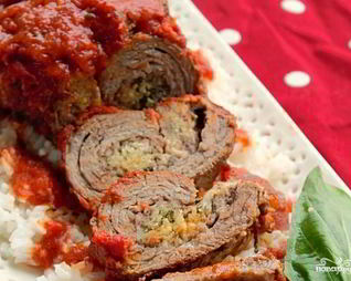 Мясо с базиликом в духовке