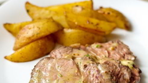 ростбиф в пряных травах с горчичным маслом