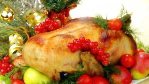 Рецепт Рождественская утка с яблоками
