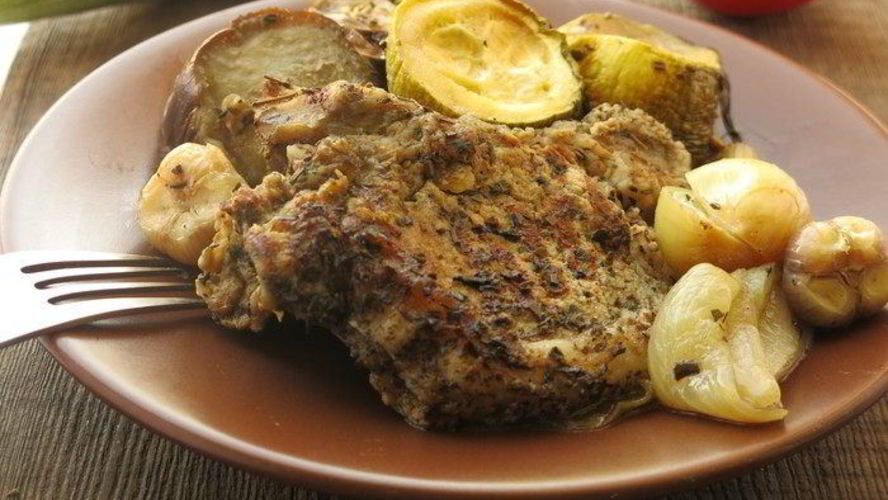 Рецепт свинина на кости с овощами