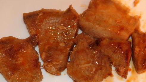 свинина под грейпфрутовым соусом