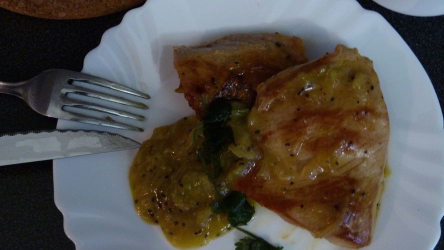 Рецепт свинина с соусом из киви