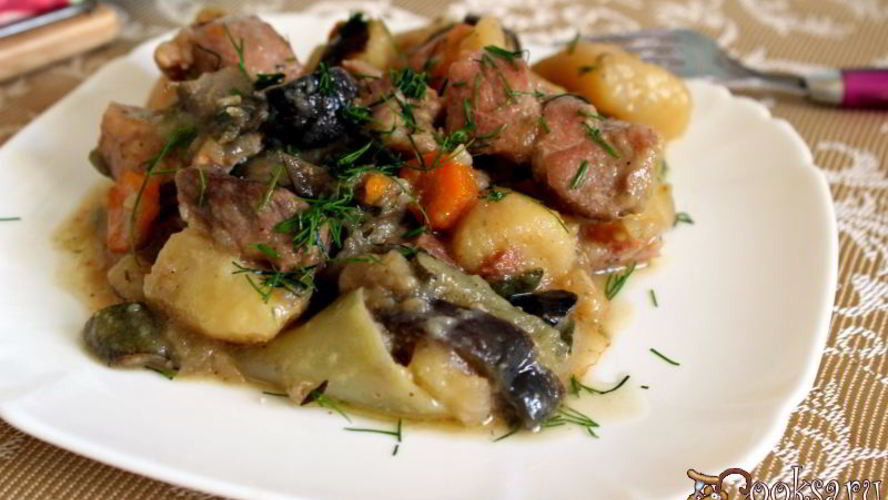 Рецепт свинина тушеная с овощами