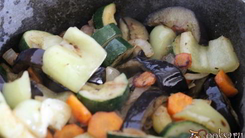 свинина тушеная с овощами