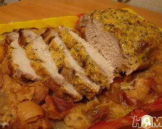 Свинина в мандариновом маринаде с розмарином