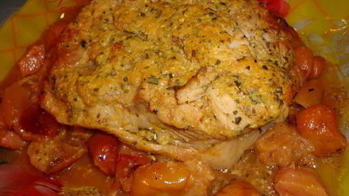 свинина в мандариновом маринаде с розмарином