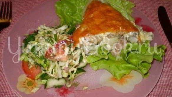 Рецепт Свинина, запеченная с грибами и сыром