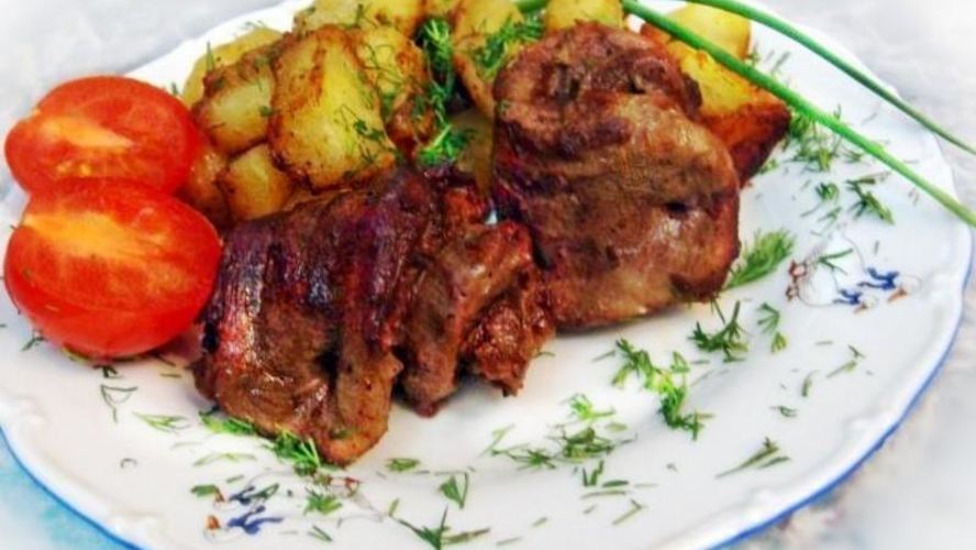 Рецепт свиного языка с картофелема