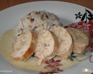 Цыпленок в шампанском по-французски