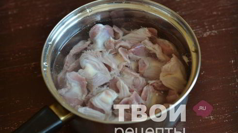 тушеные куриные желудки