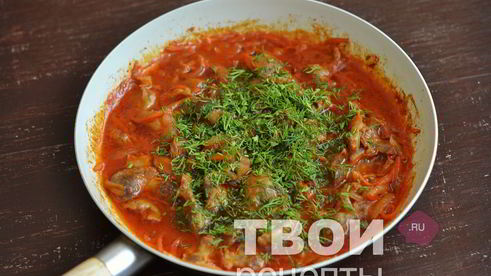 тушеные куриные желудки