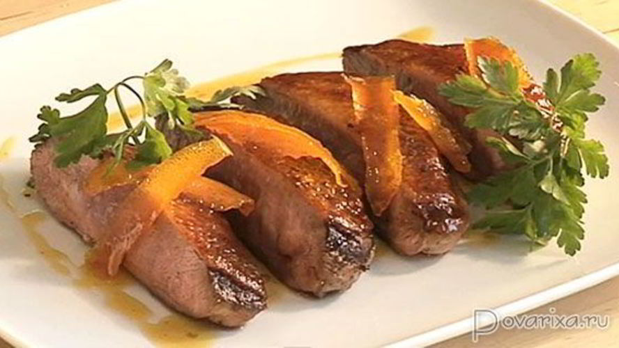 Рецепт утиные грудки в апельсиновом соусе