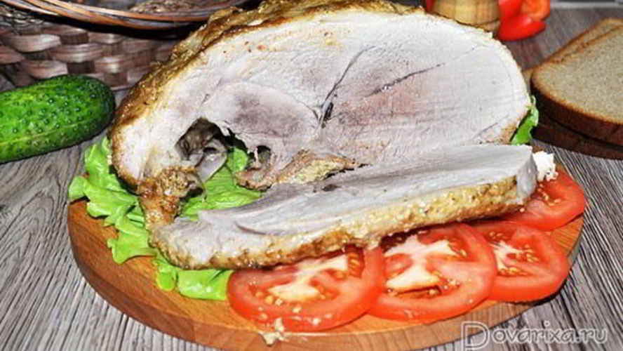 Рецепт запеченная свиная лопатка с горчицей