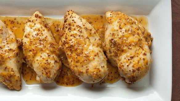 Рецепт Запеченное куриное филе в медово-горчичном соусе